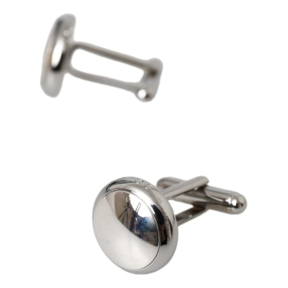 Dolce & Gabbana Prachtige Logo Details Zilveren Manchetknopen Gray Heren