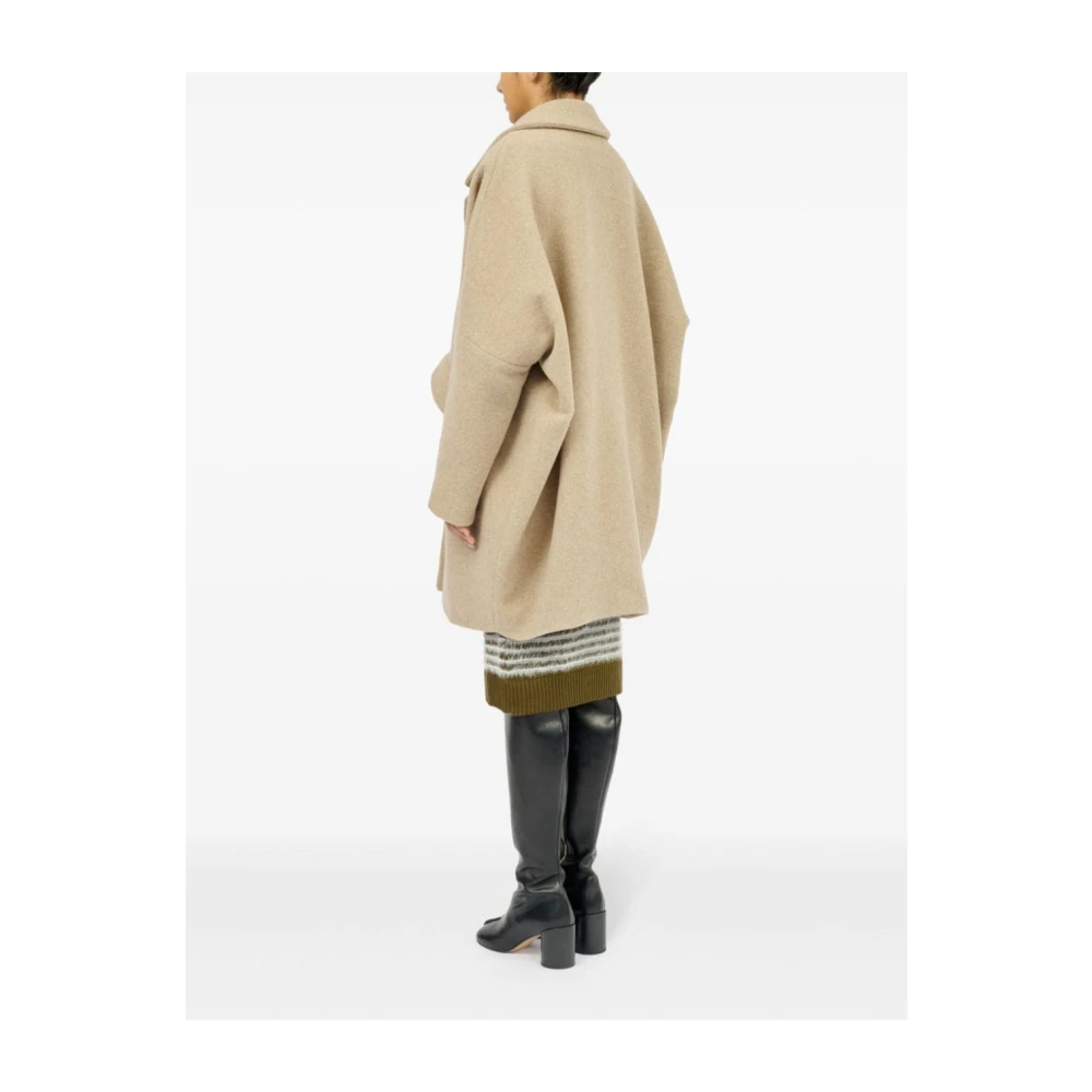 MM6 Maison Margiela Beige wollen blend klassieke jas Beige Dames