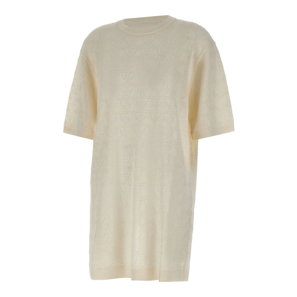 Loulou Studio Women's White Armas Dress - Round-Neck Knitwear - S - Knitwear