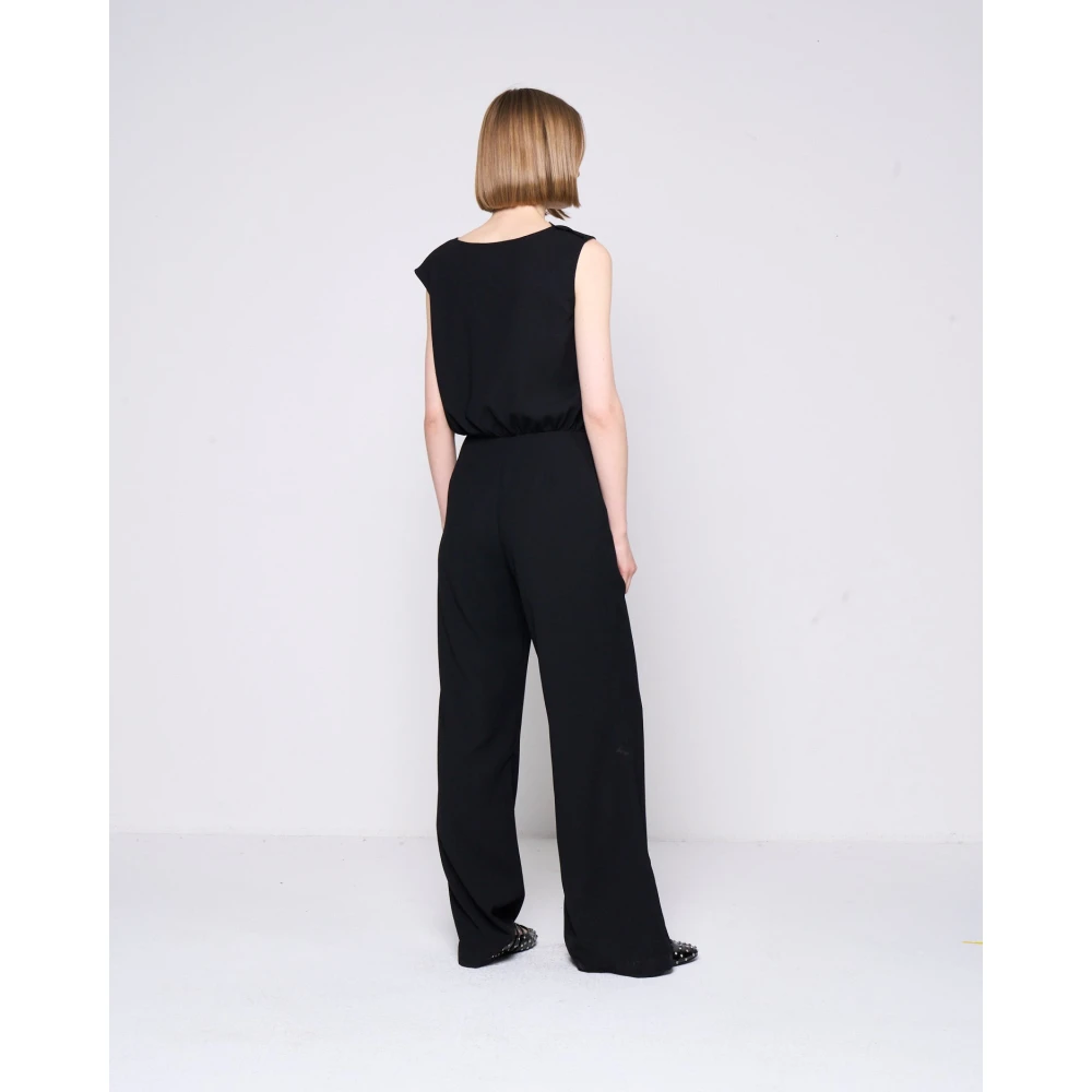 Silvian Heach Wijde jumpsuit met ruchedetail Black Dames