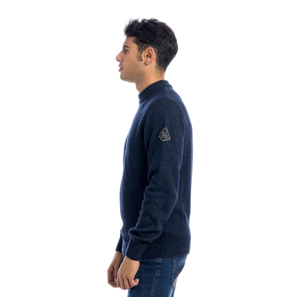 Roy Roger's Ronde Hals Trui Blue Heren