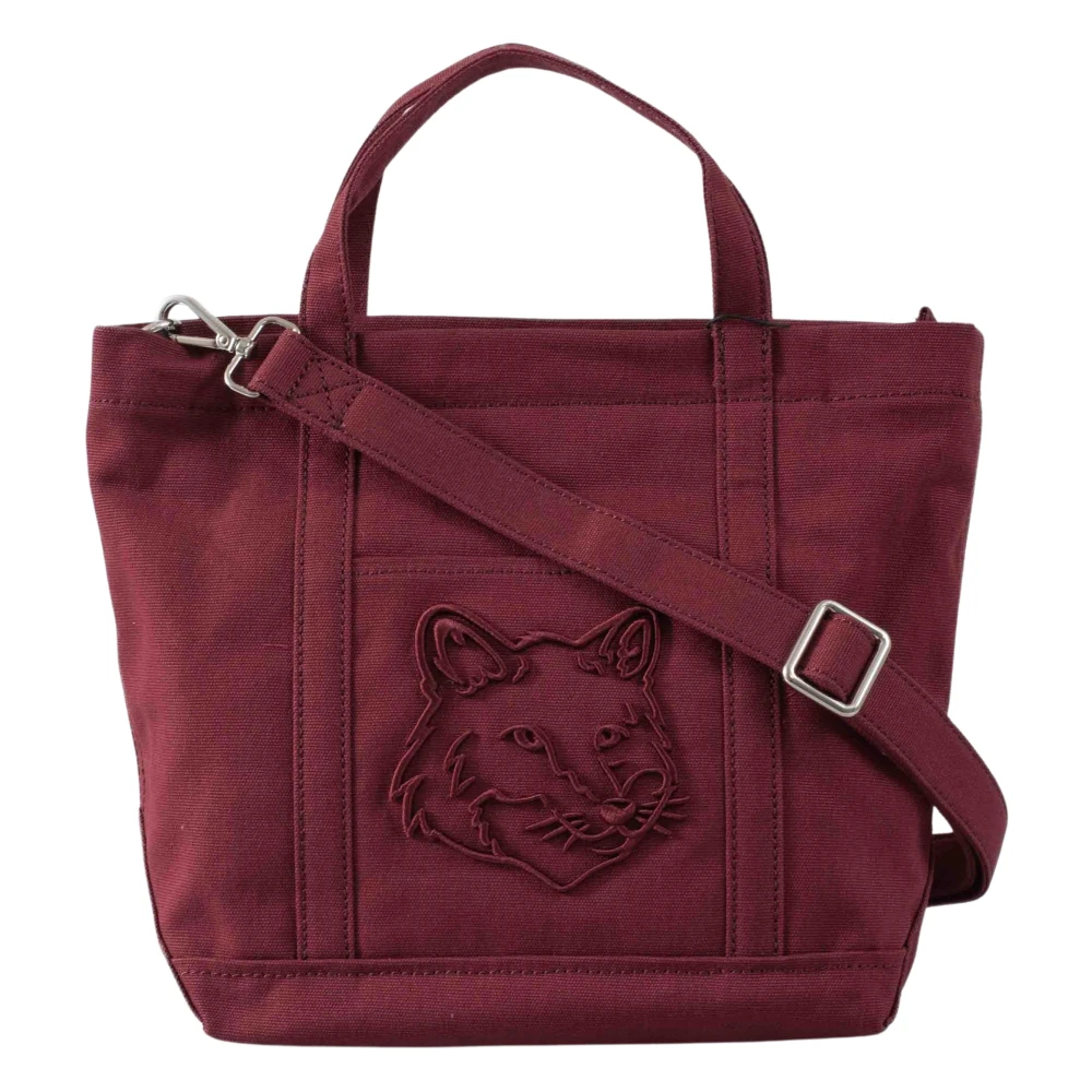 Maison Kitsuné Fox Head Kleine Tote Tas Pink Dames