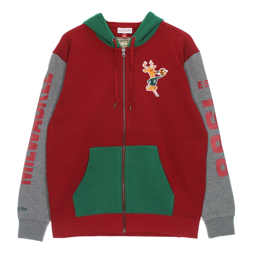 Mitchell & Ness NBA Scarlet Zip Hoodie Multicolor Heren