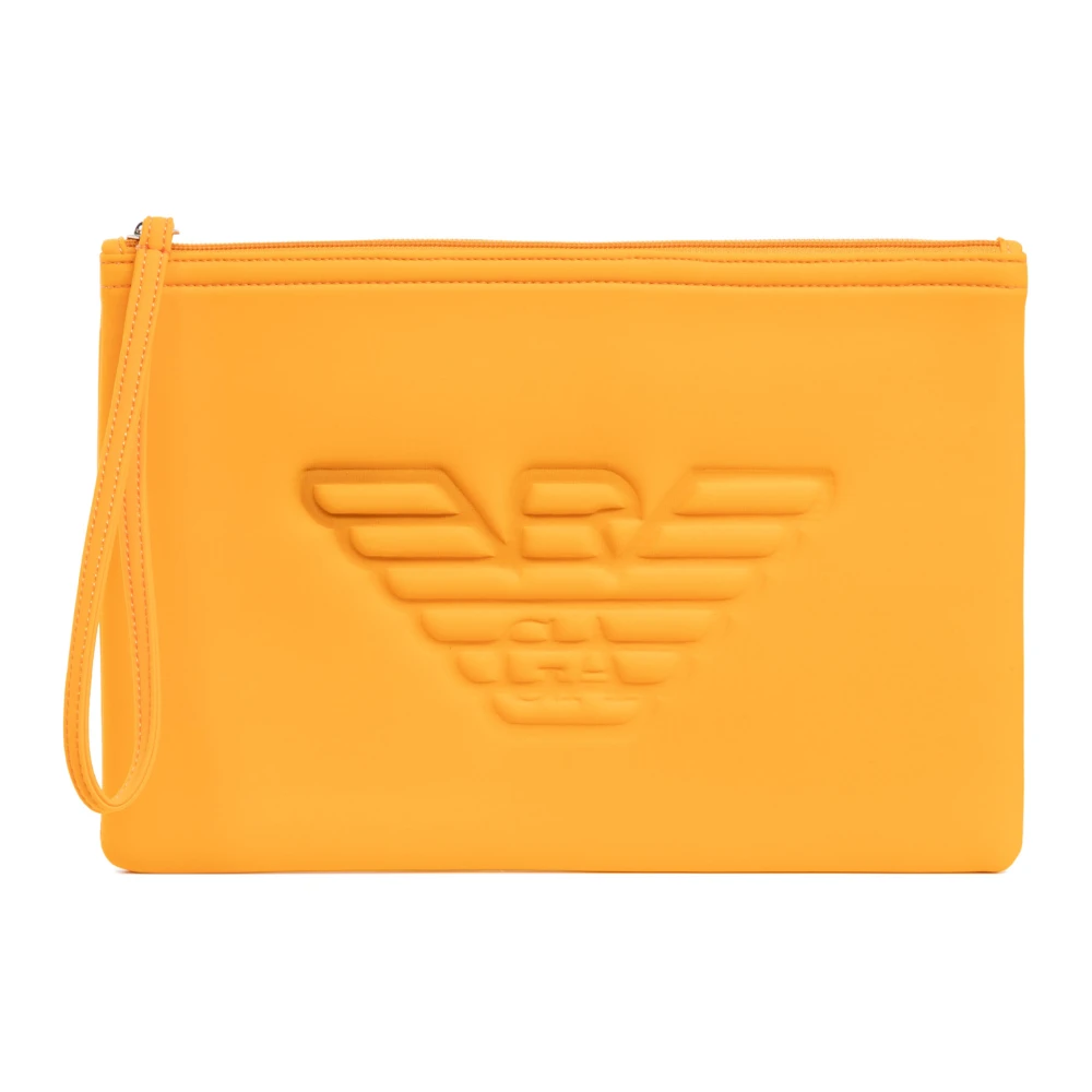 Emporio Armani Chique Strandtas met Logodetail Orange Heren