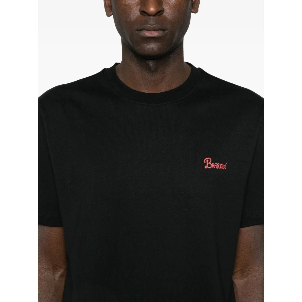 Barrow Zwart Basic Tee Shirt Black Heren