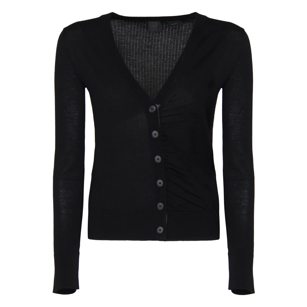 Pinko Women's Black V-Neck Cardigan Jumper - Cardigans - Xs - Knitwear