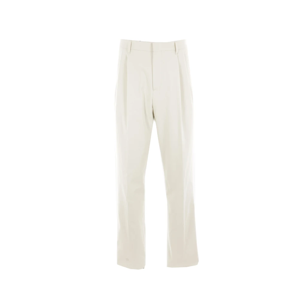 Lardini Crème Katoen Stretch Gabardine Broek Beige Heren