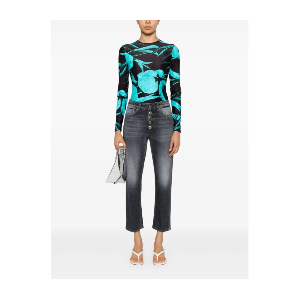 Dondup Zwarte Denim Jeans Black Dames