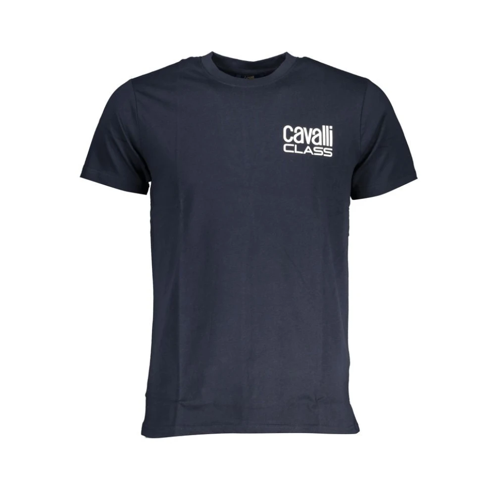 Cavalli Class Herr Blå Toppar M, Bomull, Short Sleeved T-Shirt