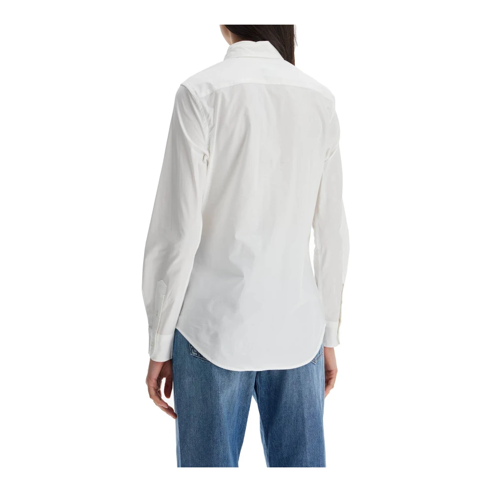 Polo Ralph Lauren Elegante Slim Fit Katoenen Shirt Vrouwen White Dames