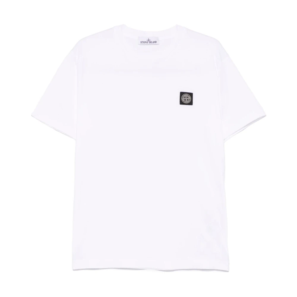 Stone Island Witte T-shirt & Polo Ss25 White Heren