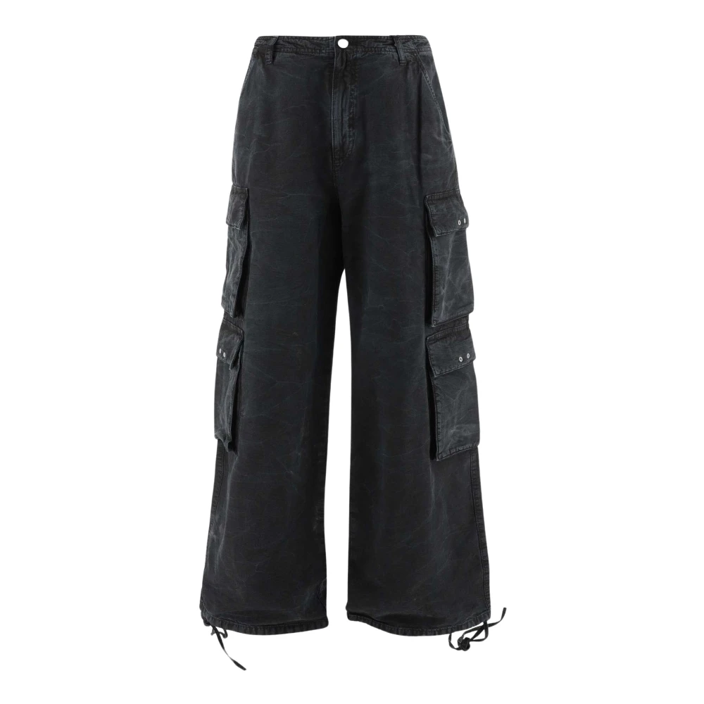 44 Label Group Wijde Broek Zomerse Stijl Black Heren