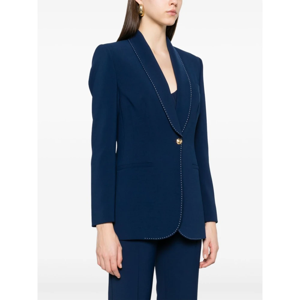 Elisabetta Franchi Blauwe Jassen voor Vrouwen Blue Dames