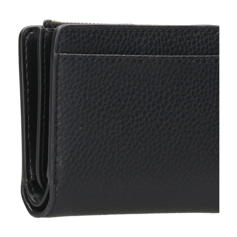 Michael Kors Portemonnee van Gelaagd Leder met Druksluiting Black Dames