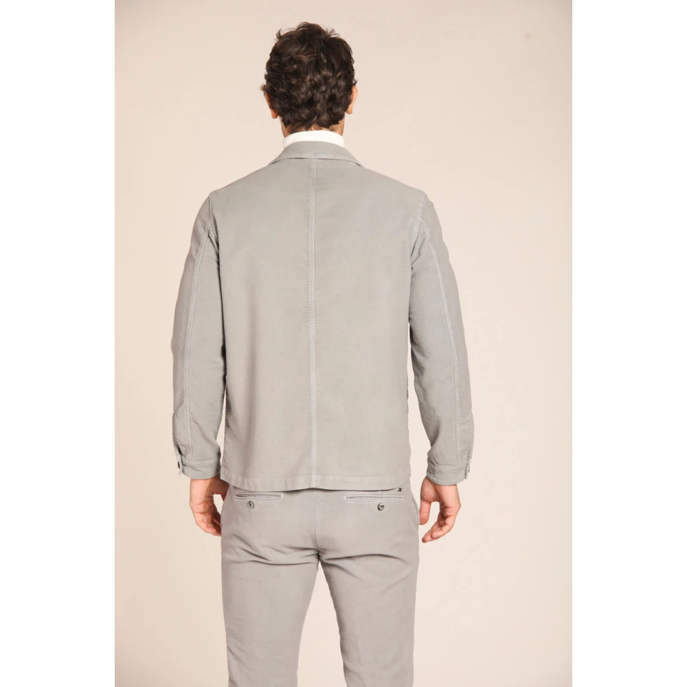Mason's Slim Fit Katoenen Field Jacket Gray Heren