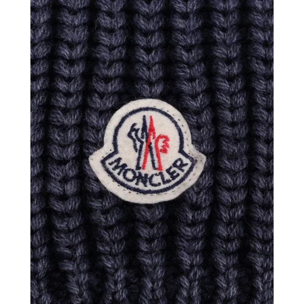 Moncler Pre-owned Wool scarves Blue Unisex