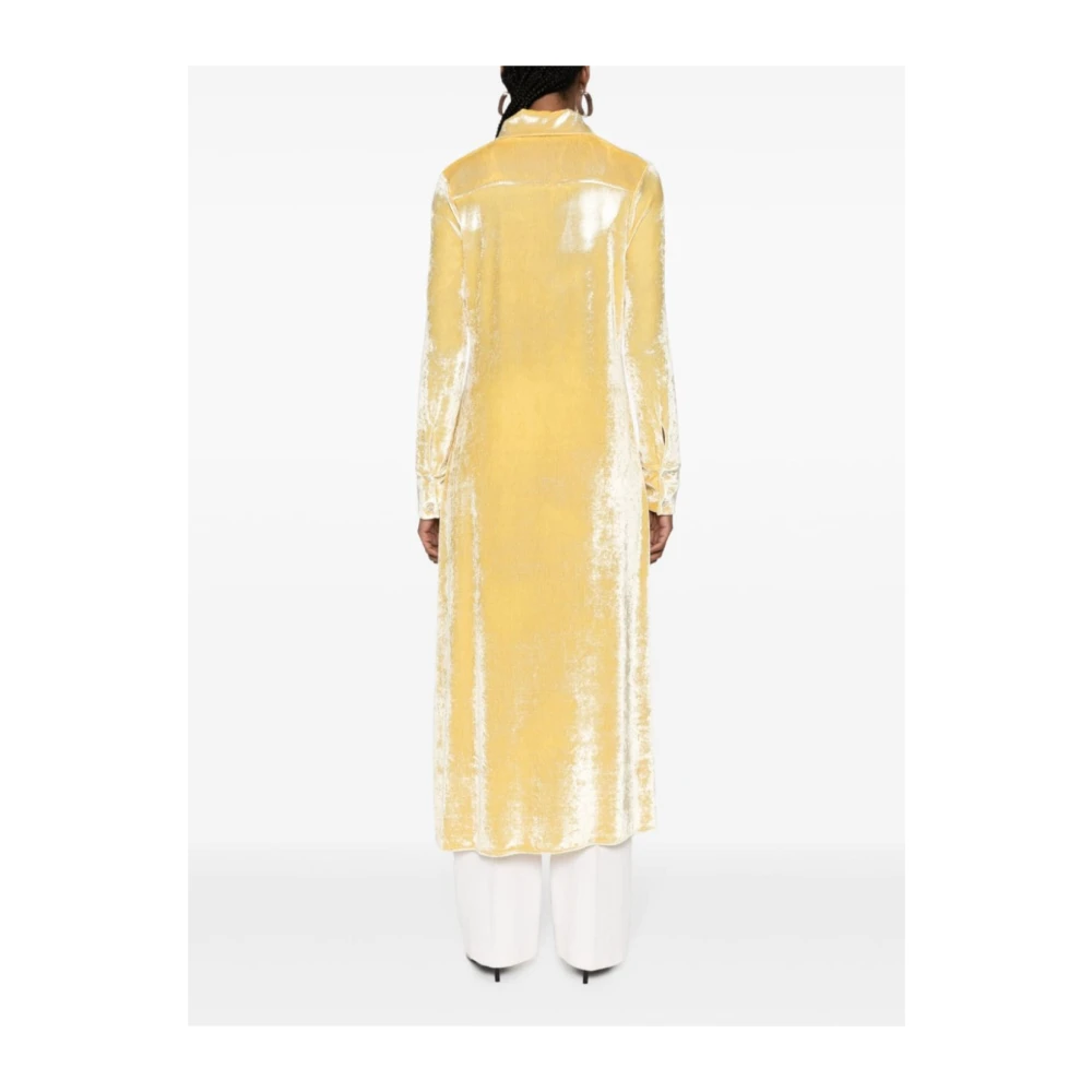 Jil Sander Koninklijk Gele Fluweel Jurk Yellow Dames
