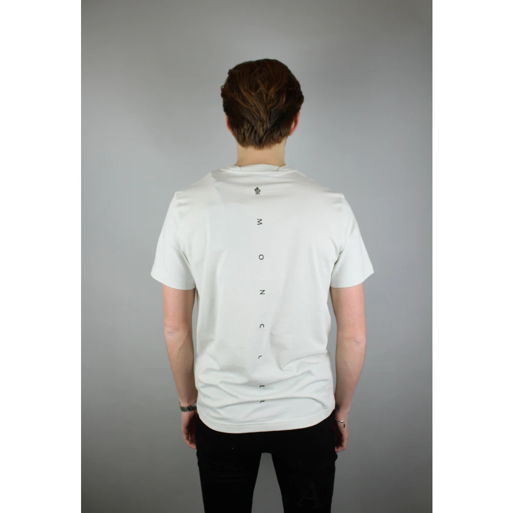 Moncler Logo T-shirt in Beige Heren