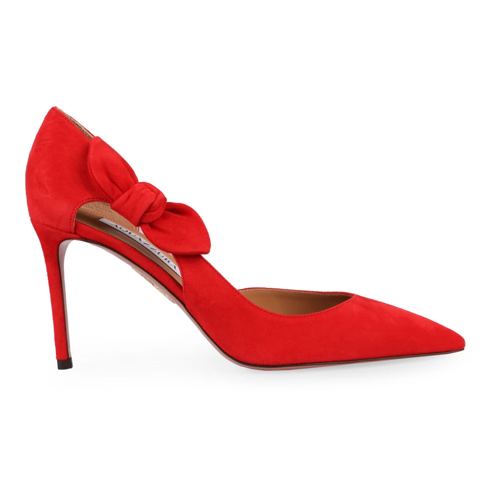 Aquazzura parisienne bow fashion suede pumps