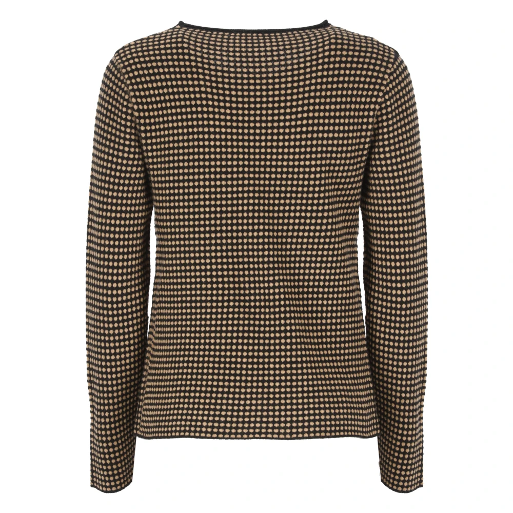 Kangra Polka Dot Cashmere Wool Sweater Black Dames
