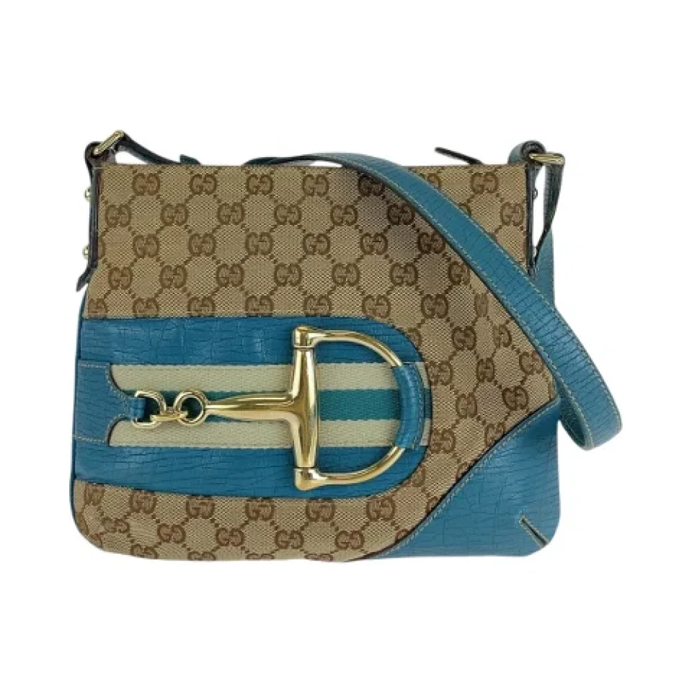 Gucci Vintage Pre-owned Canvas crossbody-bags Blue Dames