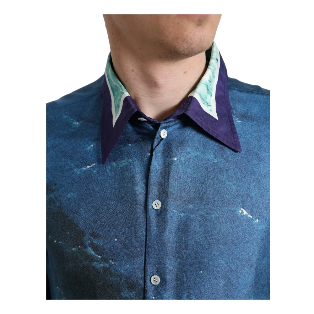 Dolce & Gabbana Polo Shirts Blue Heren