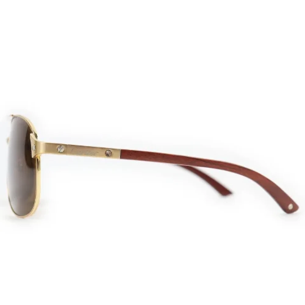 Cartier Vintage Pre-owned Glass sunglasses Yellow Heren
