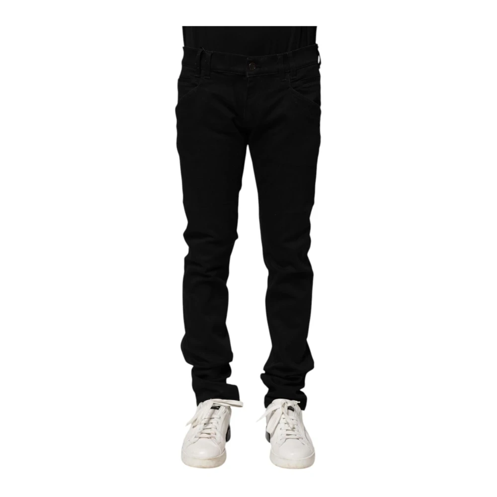 Dolce & Gabbana Men's Black Skinny Denim Jeans - Slim Fit Jeans - S - Jeans