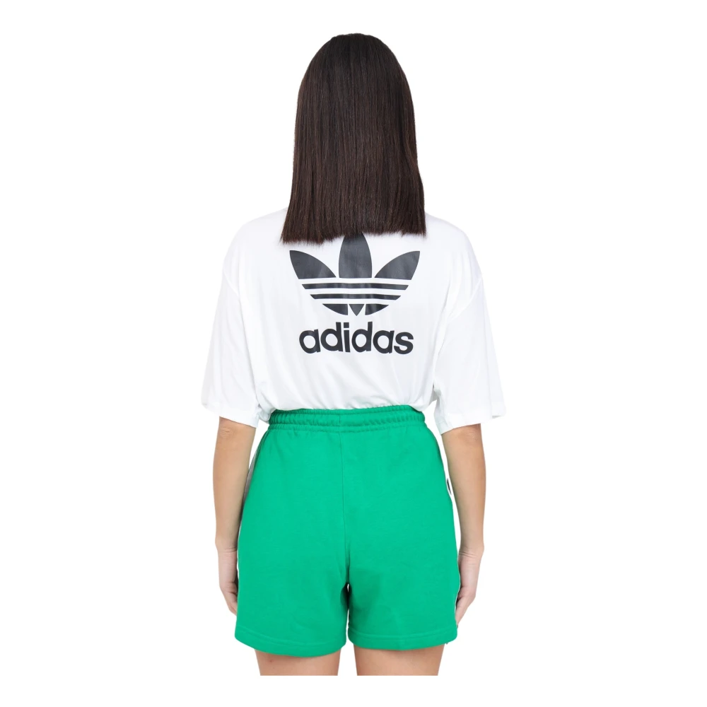adidas Originals Groen en wit 3-Stripes Shorts Green Dames