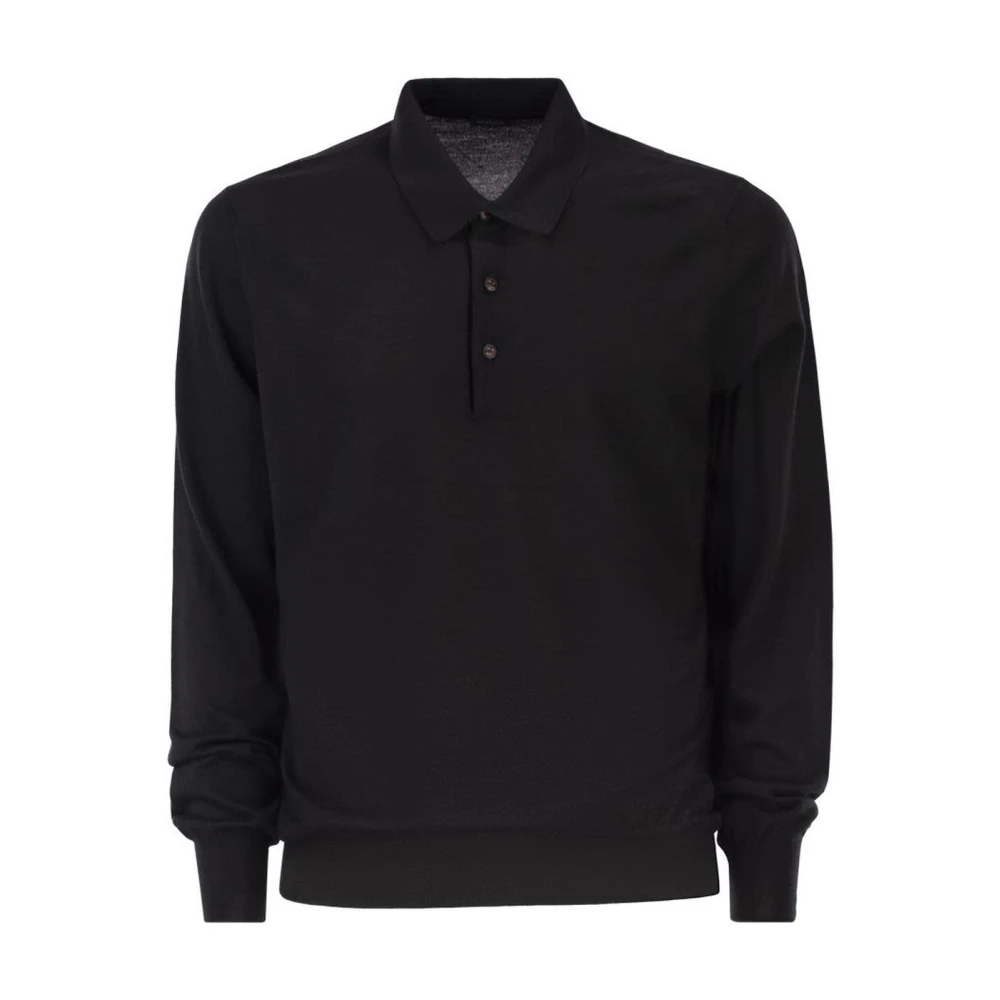 Kiton - Polo De Manga Larga - Tops - Hombre - Negro - Xl
