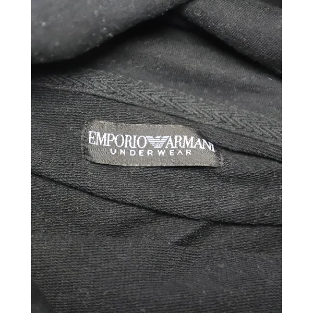 Armani Pre-owned Cotton outerwear Black Dames
