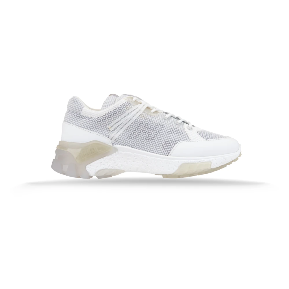 Hogan Mesh Veterschoenen Sneakers Heren Schoenen Wit