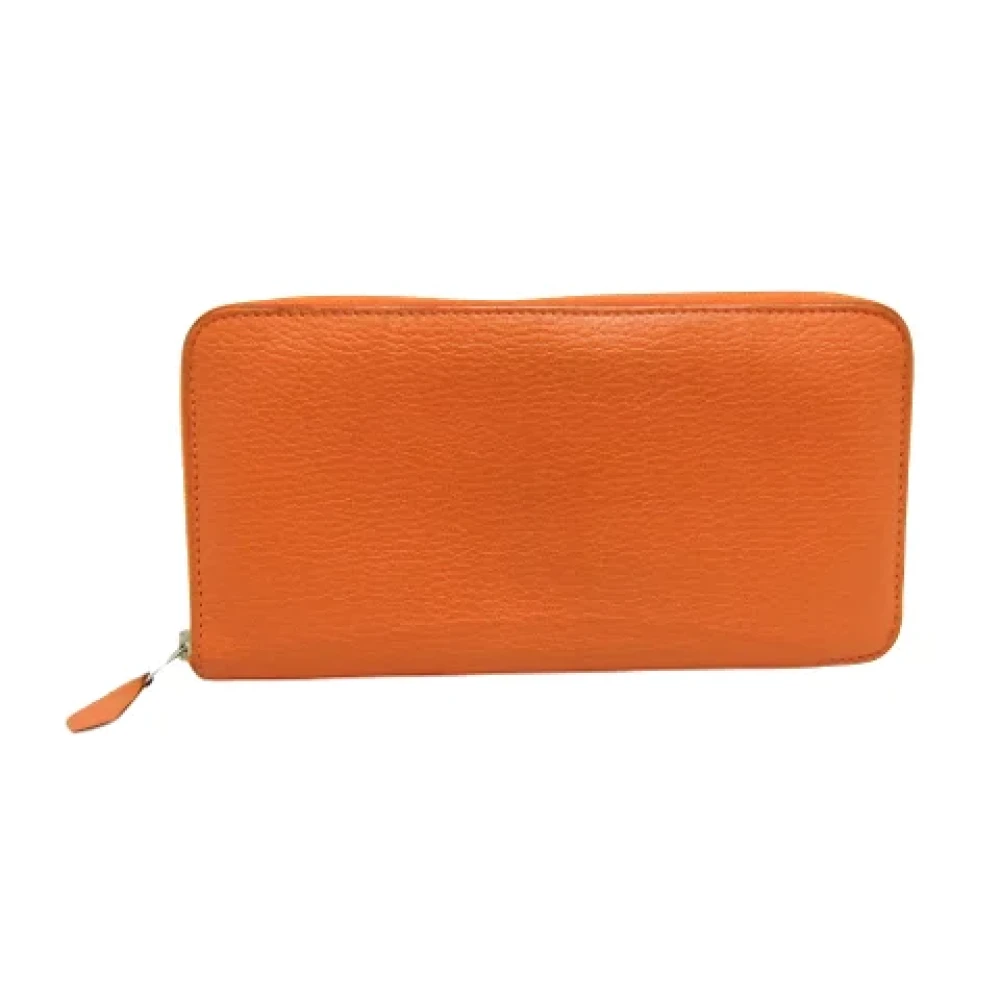 Hermès Vintage Pre-owned Leather wallets Orange Dames