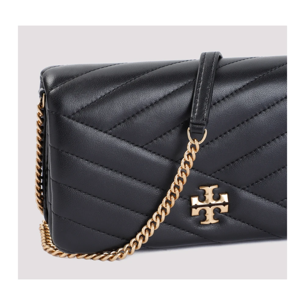 TORY BURCH Chevron Chain Wallet Black Dames