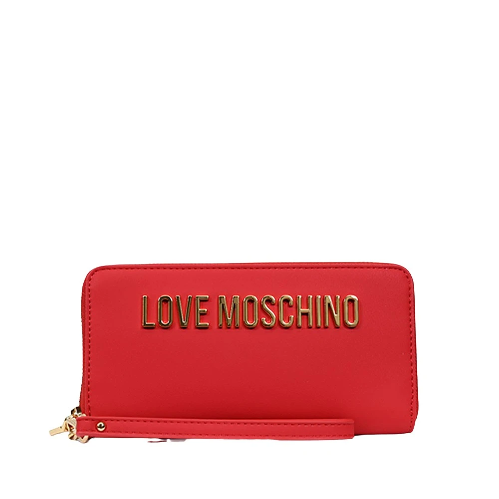Love Moschino Rode Portemonnee met Metalen Logo Red Dames