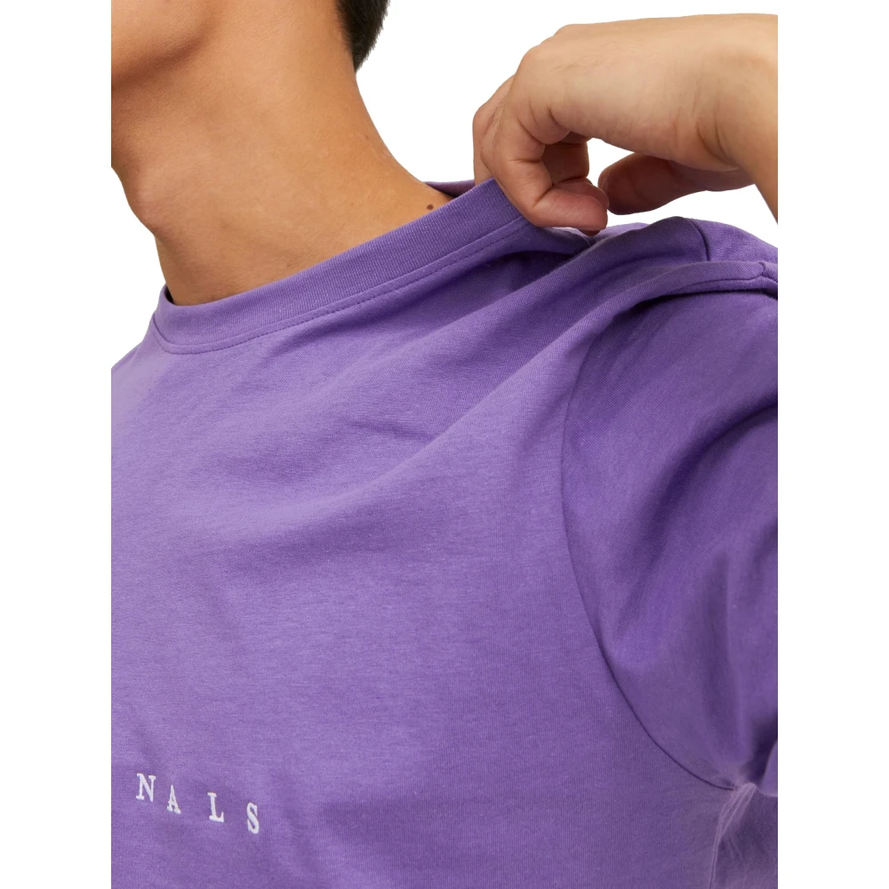 jack & jones Copenhagen Korte Mouw Geborduurd T-Shirt Purple Heren