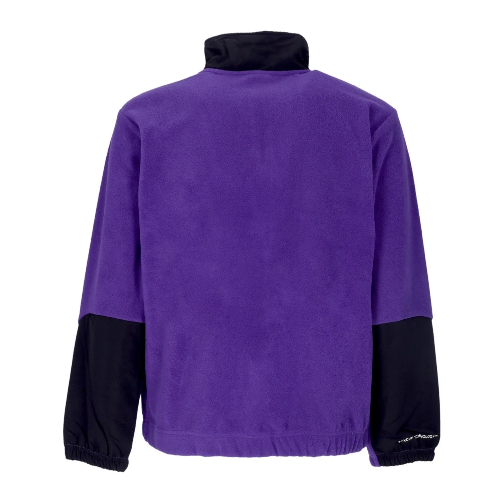 HUF Paarse Polar Fleece Quarter-Zip Sweatshirt Purple Heren