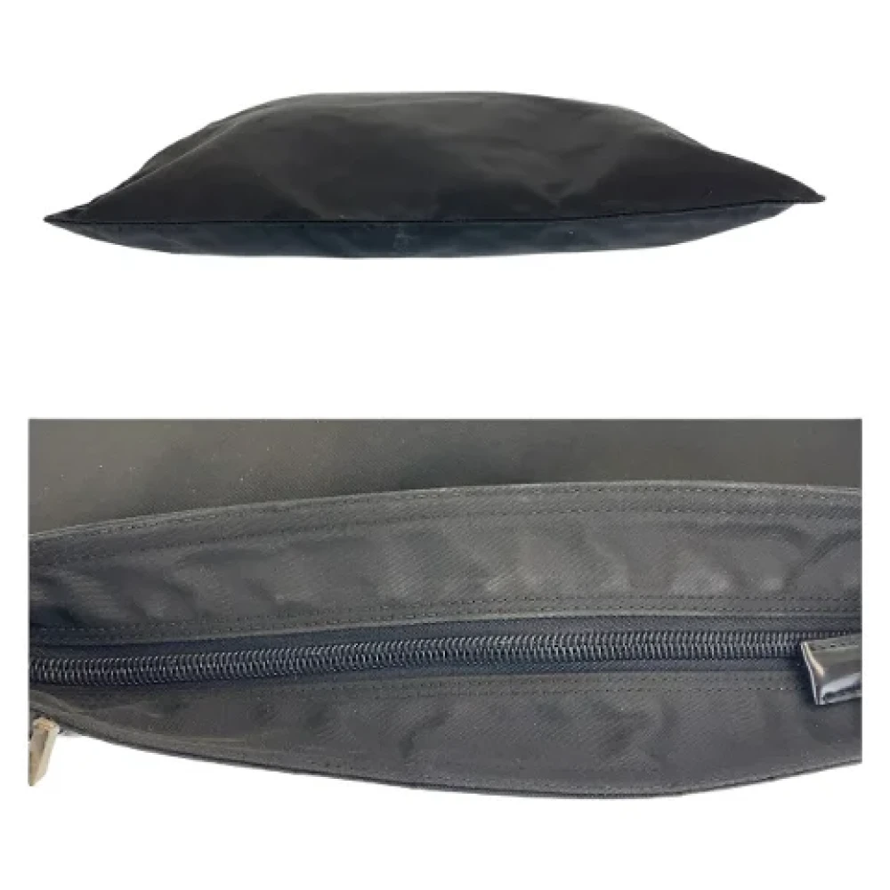 Prada Vintage Pre-owned Canvas crossbody-bags Black Dames