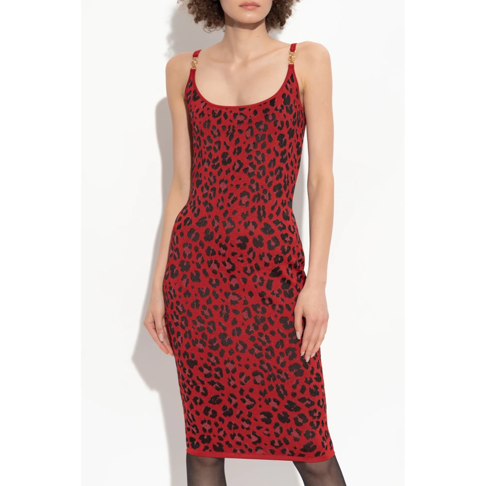 Versace Jurk met Bandjes Red Dames