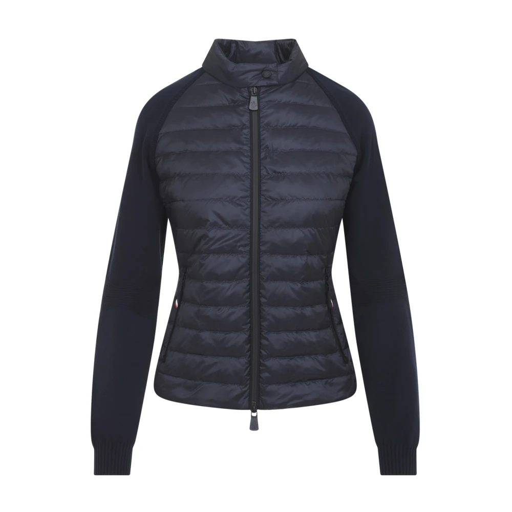 Moncler Blue Padded Zip-Up Jacket - Female - Down Jackets - Xs - Jackets