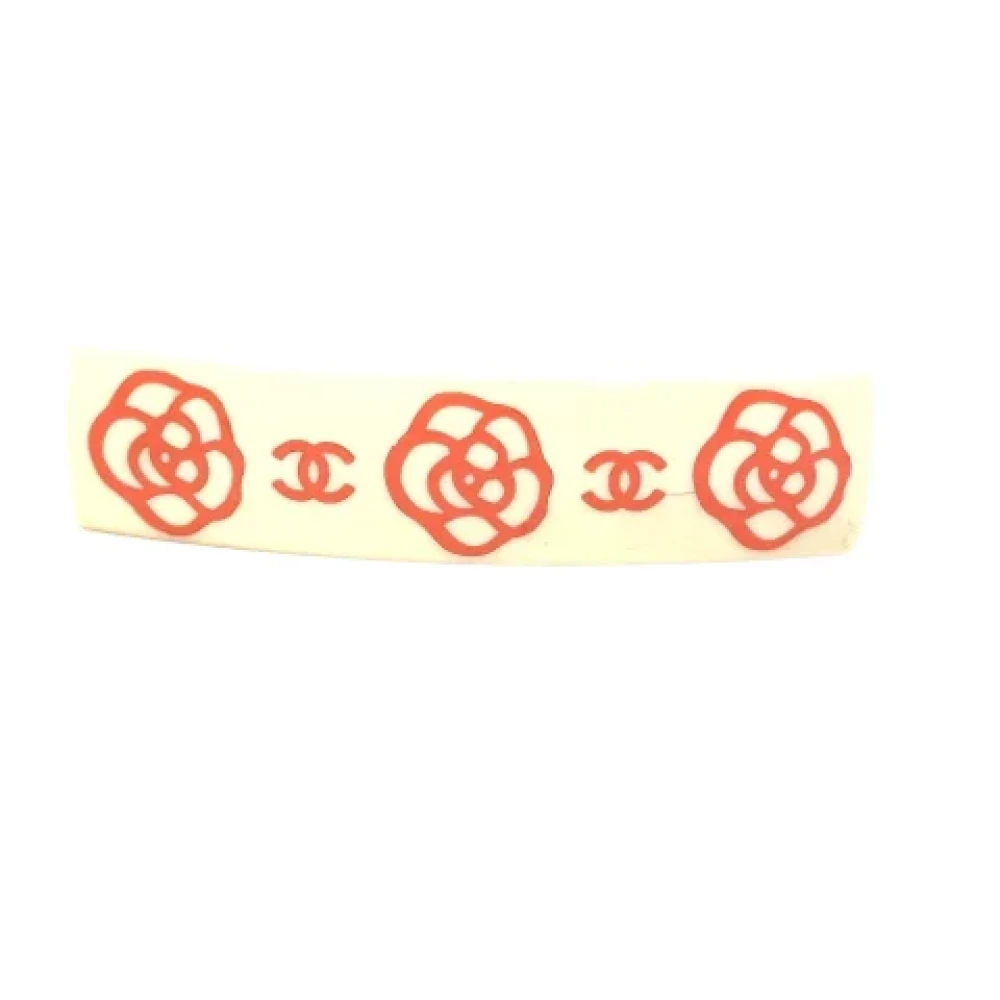 Chanel Vintage Pre-owned Plastic hair-accessories Beige Dames