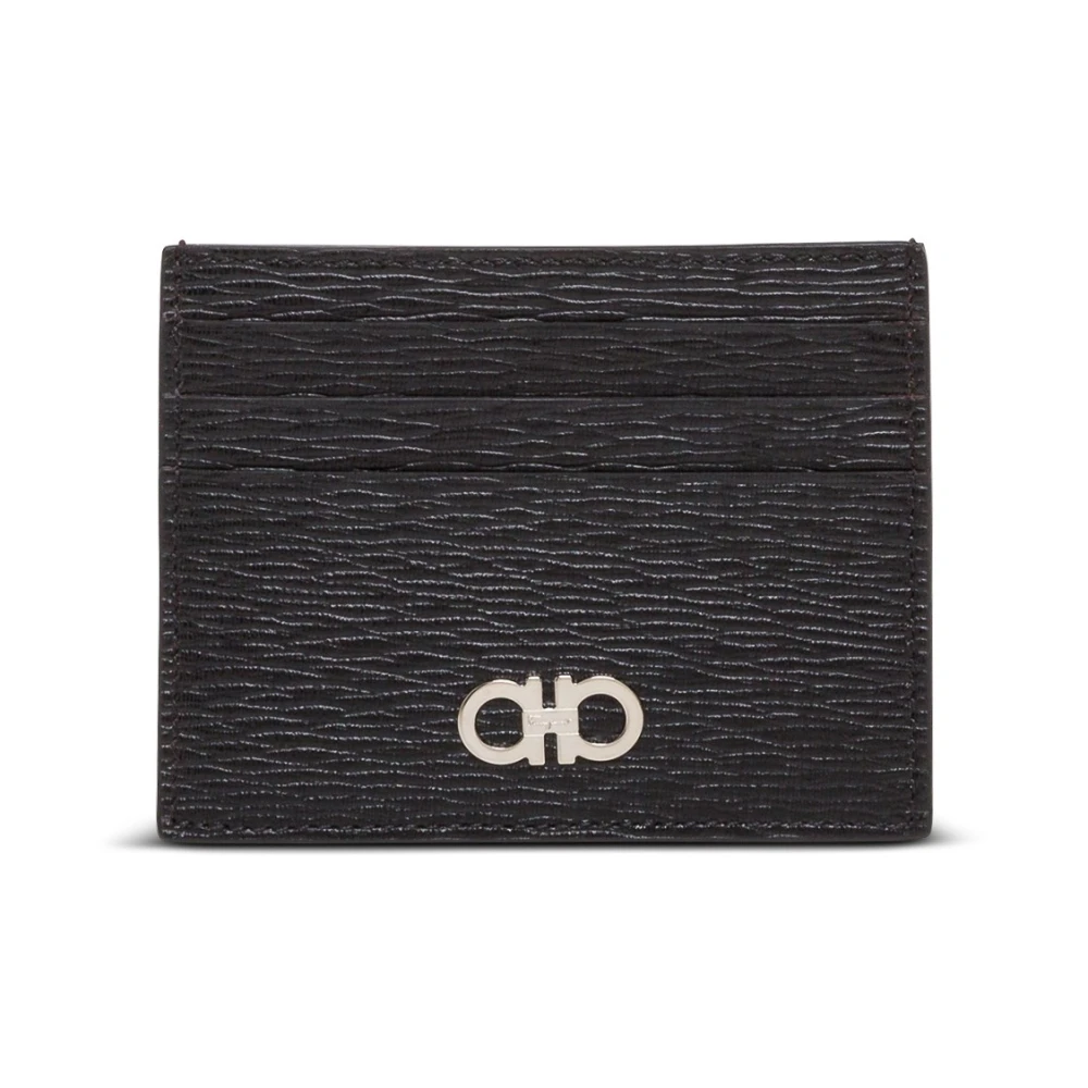 Ferragamo Uomo Nero Revival Gancini Card Holder