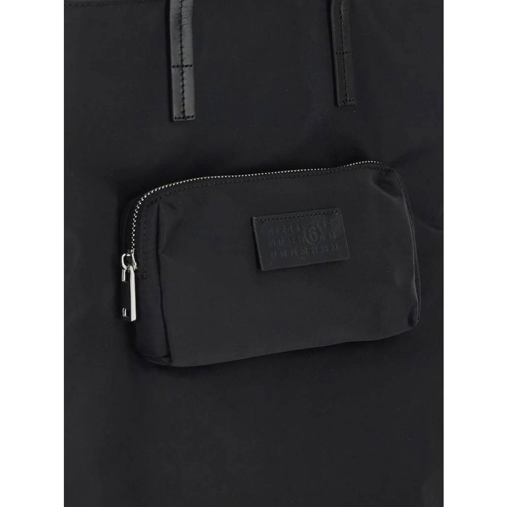 MM6 Maison Margiela Nylon Tote Bag Black Dames