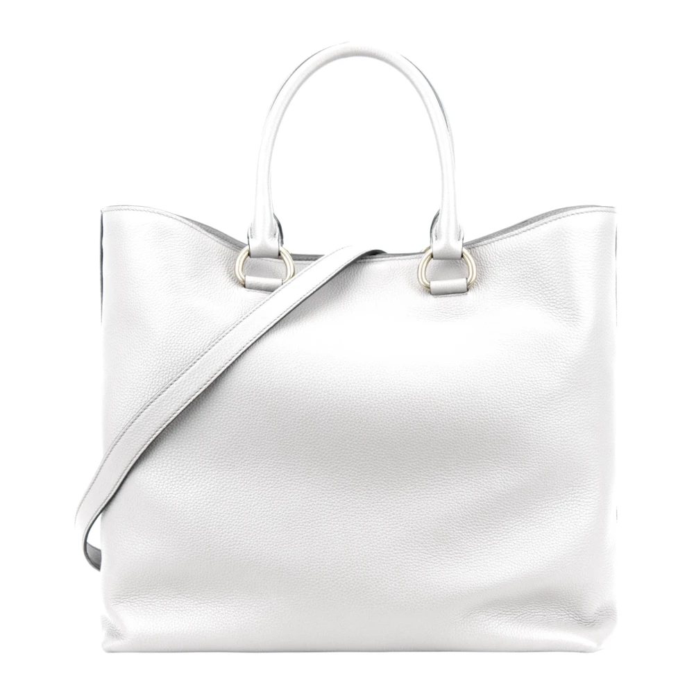 Prada Leren schoudertas voor dames met magneetsluiting White Dames