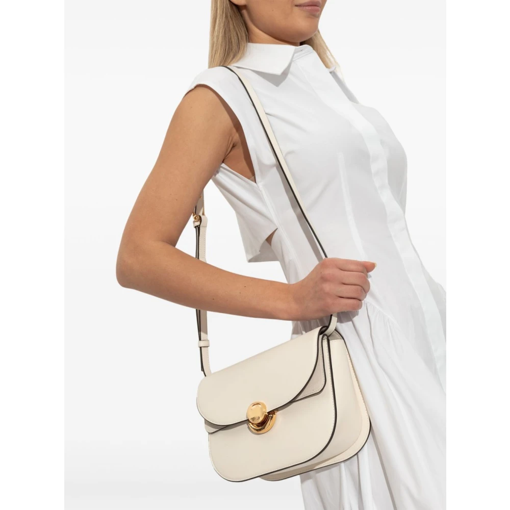 Furla Beige Foldover Clip Tas Beige Dames