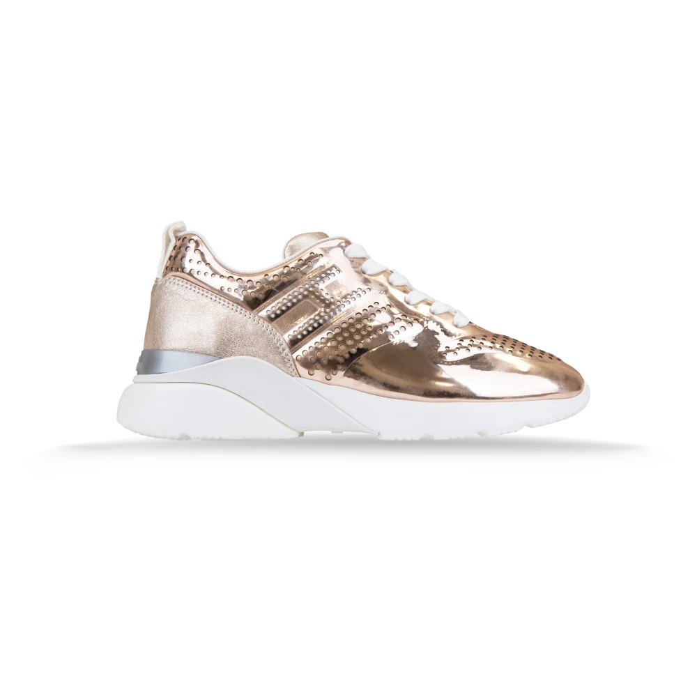 Hogan Sneakers van gelamineerd leer met veters Dames Schoenen Roze