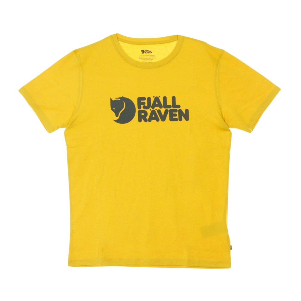 Fjällräven Logo Oker T-shirt voor mannen Yellow Heren
