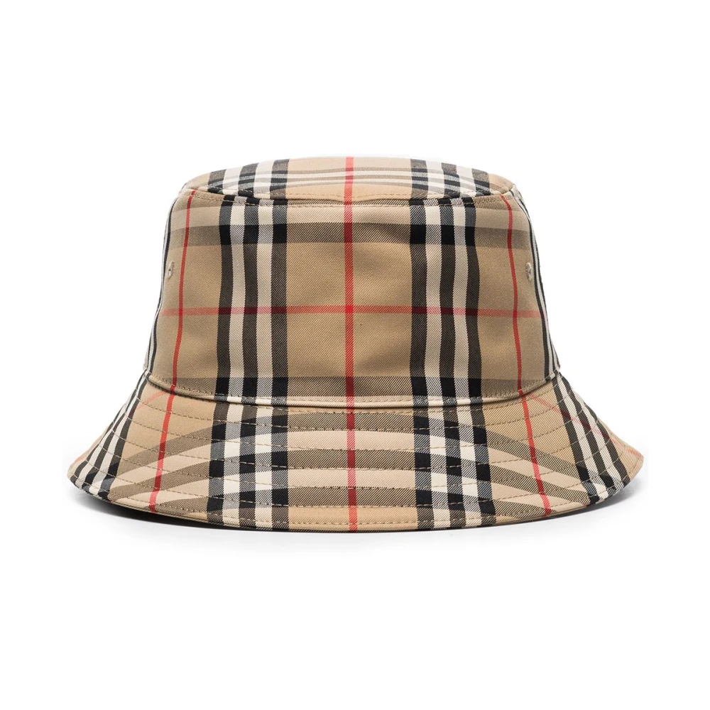 Burberry Vintage Check Bucket Hat Beige Heren