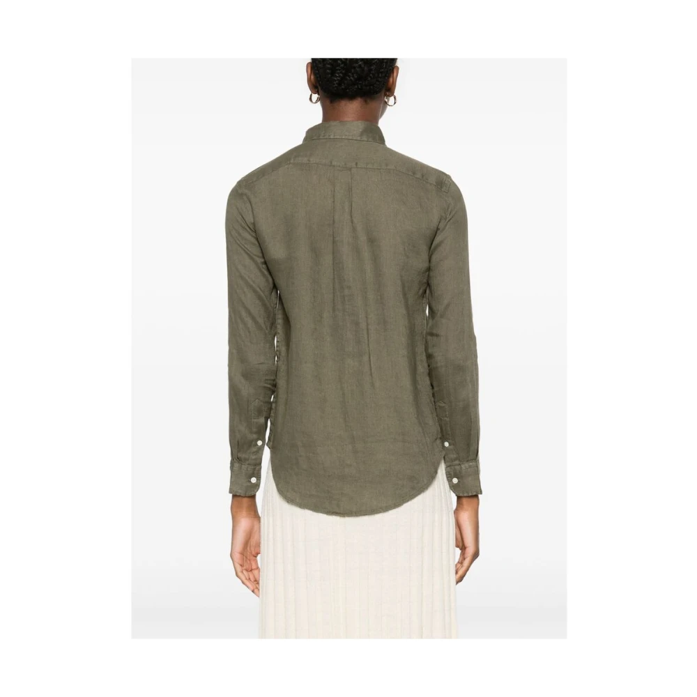 Ralph Lauren Linnen Overhemd Green Dames