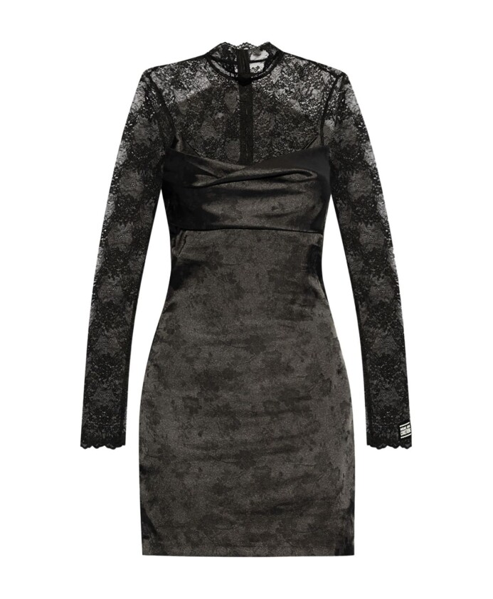 black-lace-panelled-dress-satin-finish